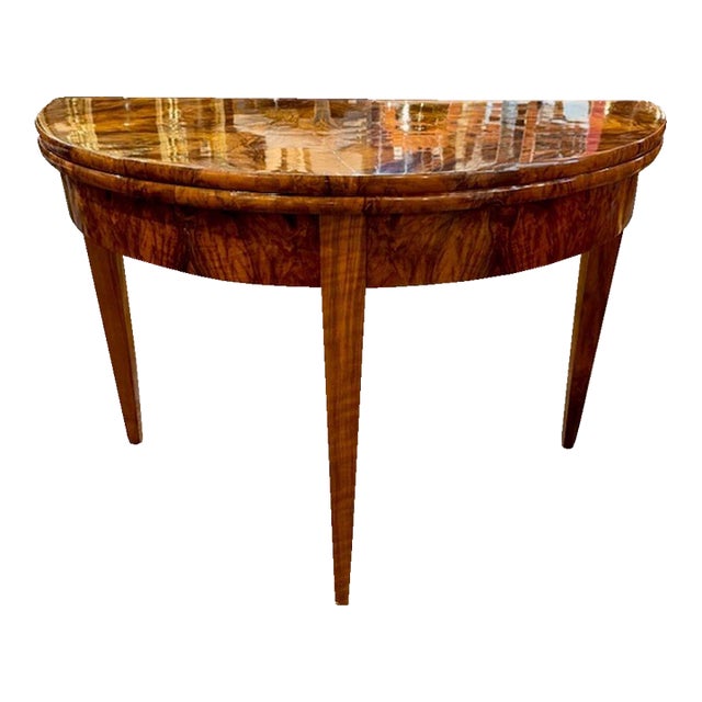 Biedermeier Demi-Lune Flip Top For Sale