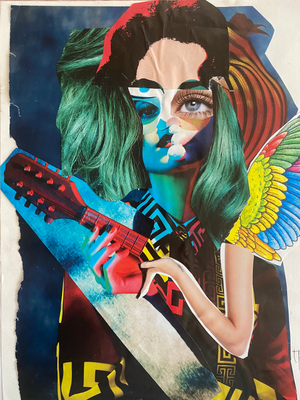 "Winged Rocker" Surreal Collage by Lee Ten Hoeve