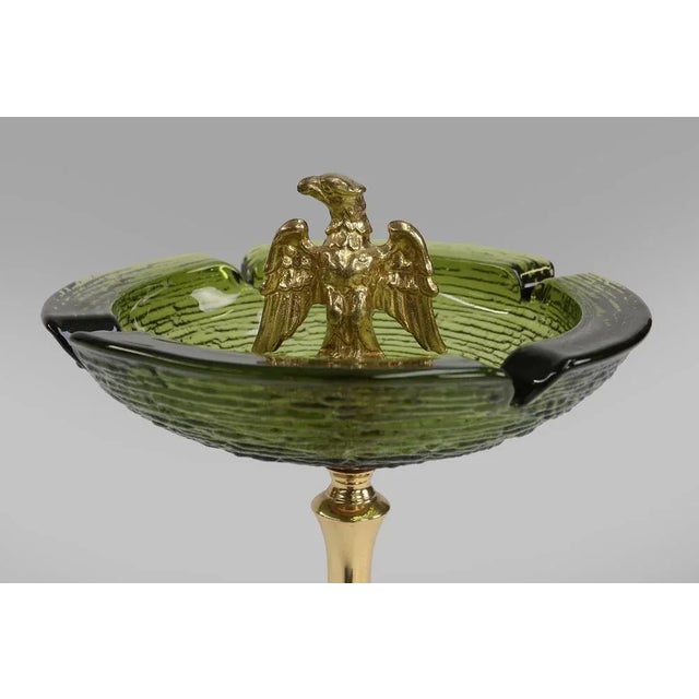 Gold Mid-Century Glass and Metal Ashtray, 1970s For Sale - Image 8 of 11