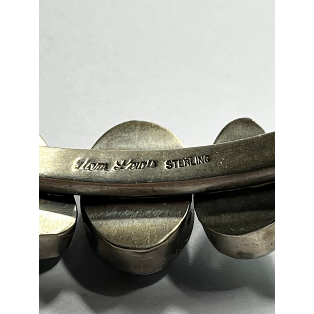 1990s Spectacular Sam Lewis Navajo Native American Turquoise Cuff For Sale - Image 4 of 6