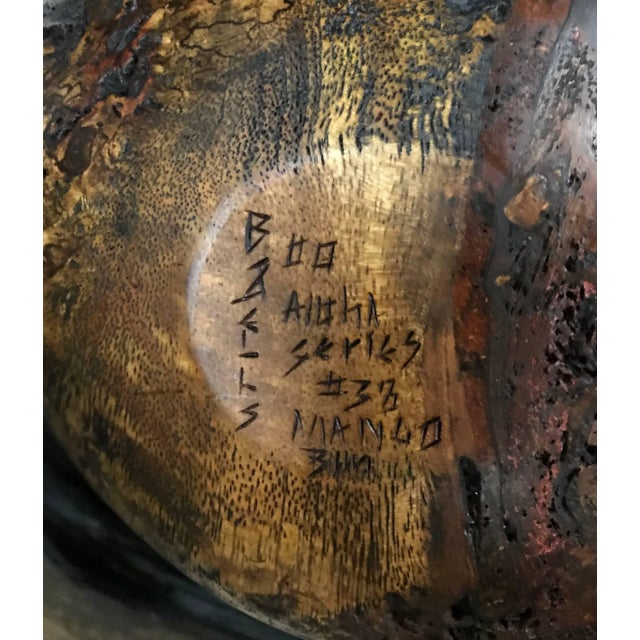 Brad Sells Aloha Series No. 38 Mango Burl Bowl on Stand For Sale - Image 10 of 11