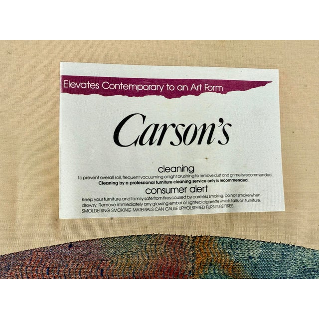 1990 Postmodern Kagan Style Biomorphic Kidney Bean Shaped Curved Platform Carson’s Loveseat Sofa For Sale - Image 12 of 12