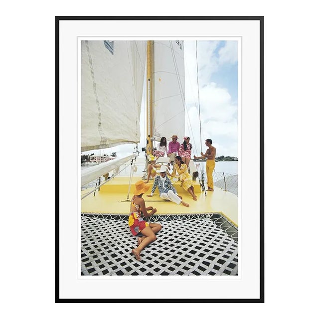 A Colourful Crew 1970 by Slim Aarons Framed C-Print Photograph For Sale