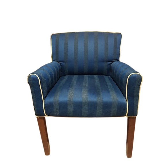 Add a pop of color to your home with this Chastaine Industries accent chair. The navy blue urethane upholstery and mid-...