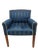 Add a pop of color to your home with this Chastaine Industries accent chair. The navy blue urethane upholstery and mid-...