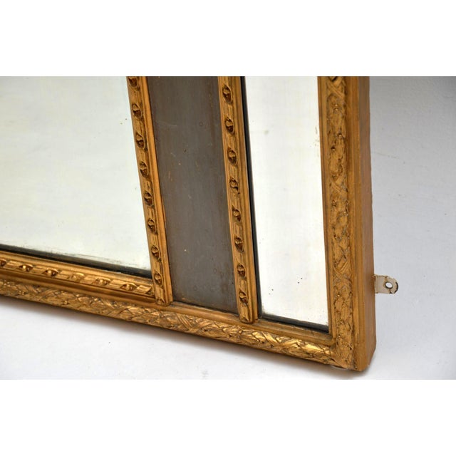 Tall Antique Decorative Gilt Wood Mirror, 1860 For Sale - Image 11 of 13