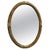 Glass Large Oval Gilt Wall Mirror, 1920 For Sale - Image 7 of 7