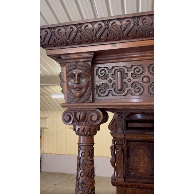 Important Antique c.1600 Charles I Documented English Oak Tester Bed – Museum Quality – Hand Carved – Rare Royal Presentation For Sale - Image 18 of 18