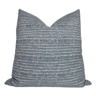 Saqqara Woven Pillow Cover in Blue, 22x22 Pillow For Sale