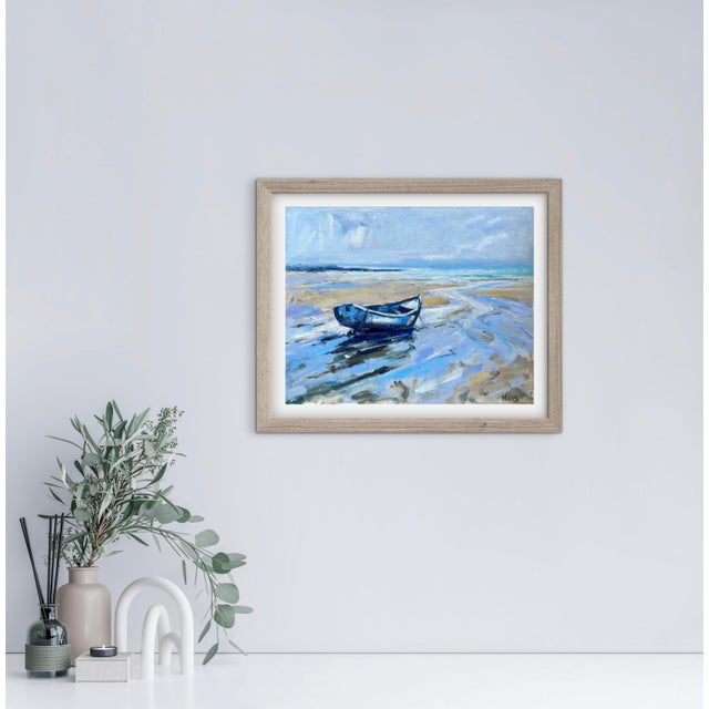 Original Oil Painting – Waiting for the Tide For Sale - Image 13 of 13