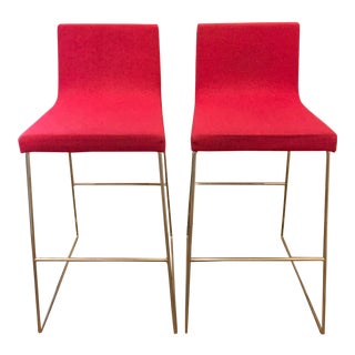 Bernhardt Design Custom Barstools- A Pair For Sale