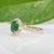 1.9Ct Tsavorite Ring With Earth-Mined Diamond Accents: Solid 14k Gold, 8x6mm, Size 6.75 For Sale In Columbus - Image 6 of 9