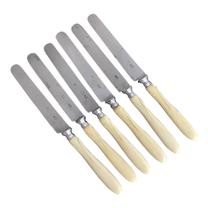 Antique French Bordeaux 6-Piece Knife Set in Box