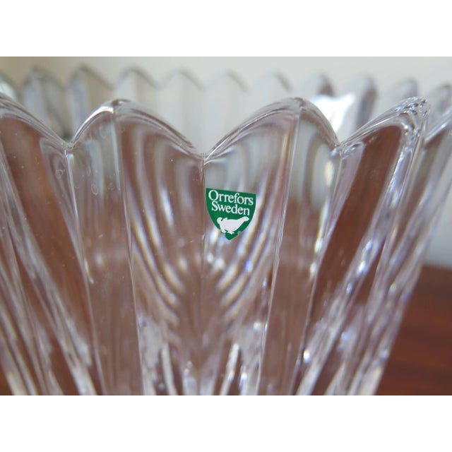 Orrefors Orrefors "Crown" Heavy Crystal Bowl For Sale - Image 4 of 6