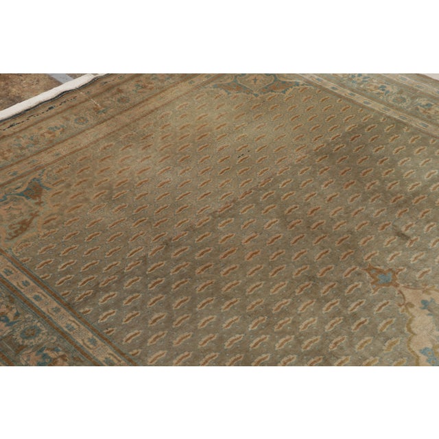 Rug & Kilim Antique Sivas Traditional Bronze and Blue Wool Rug For Sale - Image 4 of 8