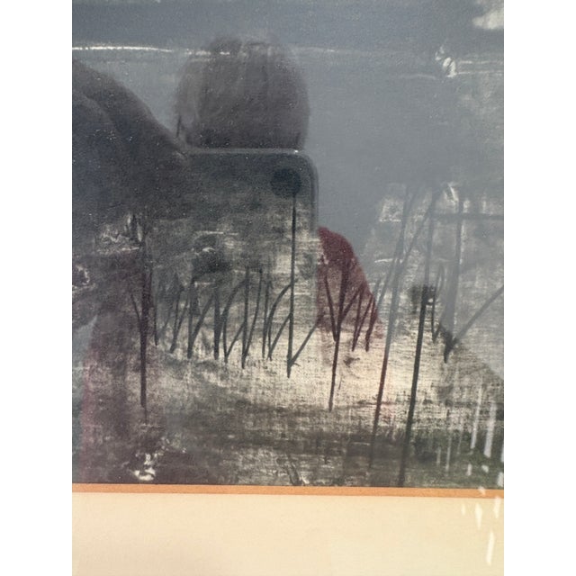 1960s Harbor Scene in Manner of Bernard Buffet Signed Print For Sale - Image 11 of 11