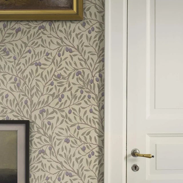 Contemporary SAMPLE - Boråstapeter Olivträd Wallpaper In Leaf And Natural For Sale - Image 3 of 3