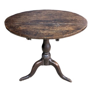 Georgian Oak Tilt Top Table, 1800 For Sale