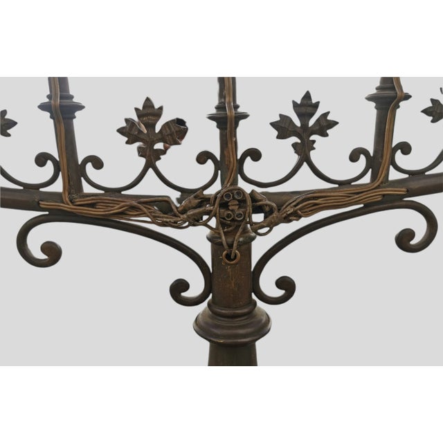 Goldenrod Antique Table Lamp For Sale - Image 8 of 18