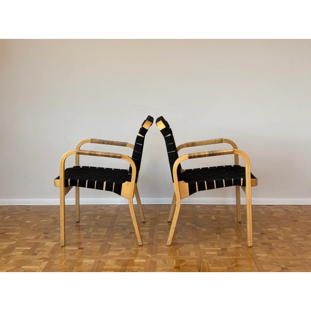 Model 45 Lounge Chairs attributed to Alvar Aalto for Artek, 1970s, Set of 2 For Sale - Image 14 of 17