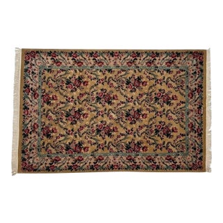 Persian Floral Design Rug , 6' X 9'5" For Sale