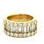 1980s American 18k Gold 4.60 Carat Diamond Wide Band Ring, Size 6.5 For Sale - Image 10 of 12