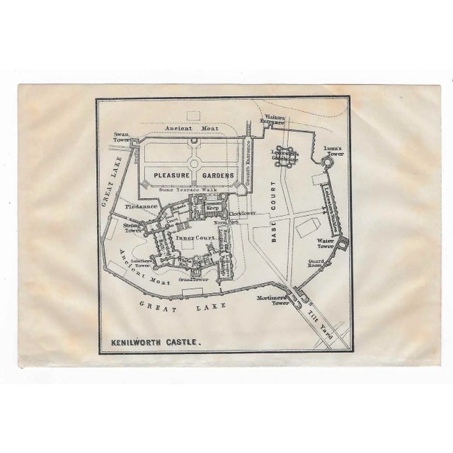 English 1910 Architectural Plan of Kenilworth Castle England For Sale - Image 3 of 3