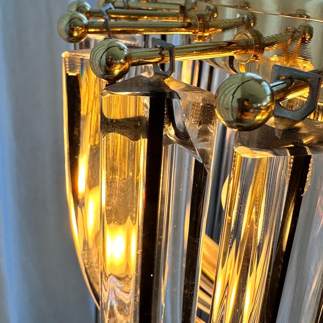 Curved Murano Crystal Glass Ribbon Chandelier attributed to Paolo Venini, 1960s For Sale - Image 15 of 18