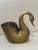 Stylized Brass Swan Planter with Patina Mid Century Hollywood Regency. Gorgeous design, 10” tall. In good vintage...