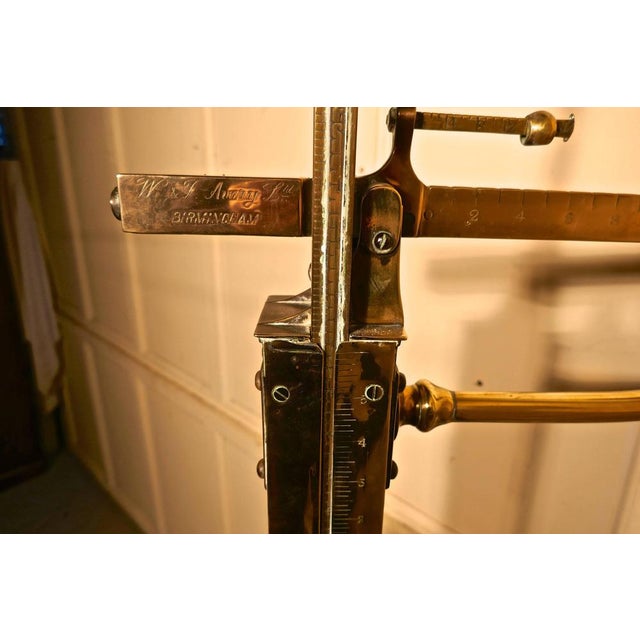 Avery Brass Height & Weight Standing Jockey Scales from Market Rasen Racecourse, 1890s For Sale - Image 3 of 11