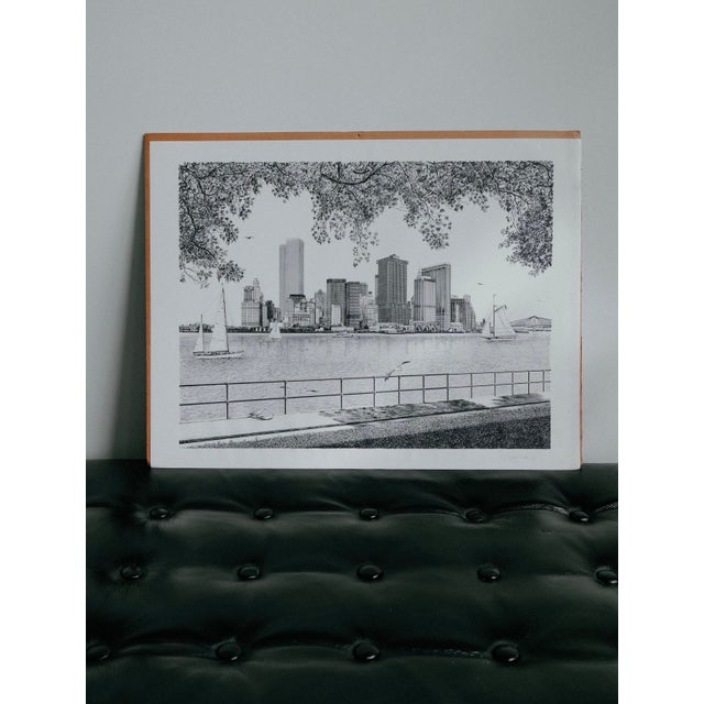 Delbart Duchein Signed Lithograph — Lower Manhattan Skyline With Twin Towers, 1981 For Sale In New York - Image 6 of 10