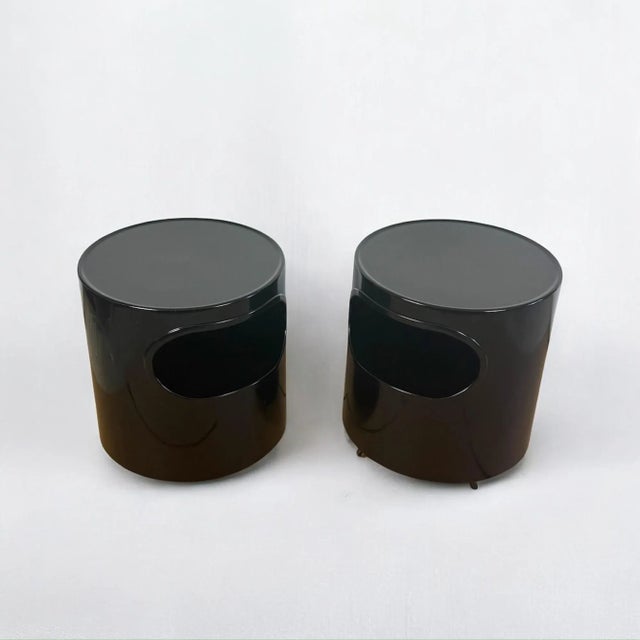 Black Giano Vano Side Tables from Artemide, Italy, 1970s, Set of 2 For Sale - Image 9 of 11