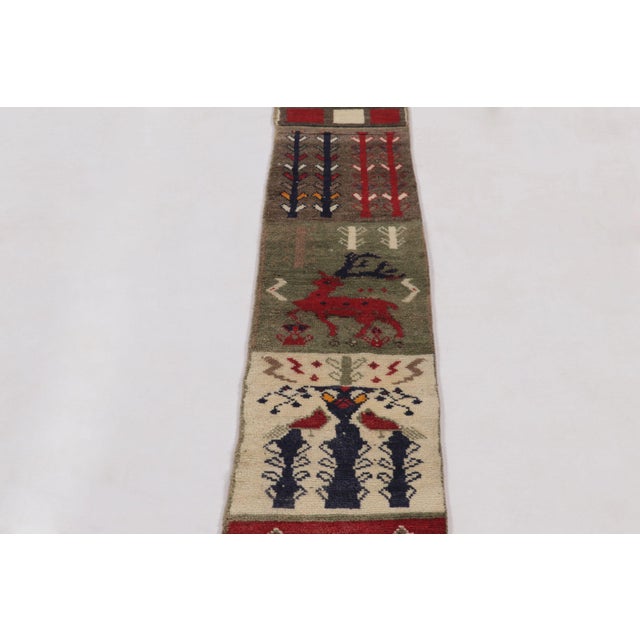 1950s Vintage Gabbeh Extra-Long Pictorial Wool Runner by Rug & Kilim, 1950-1959 For Sale - Image 5 of 9