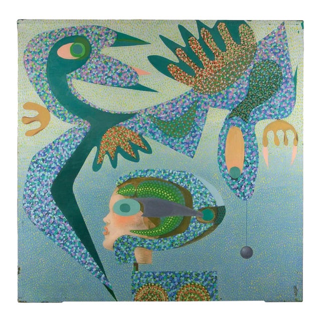 Leo Guida, Baby, Original Oil on Canvas, 1983 For Sale