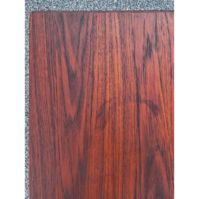 Mid Century Danish Modern Side Table With Slatted Shelf For Sale In Tampa - Image 6 of 12