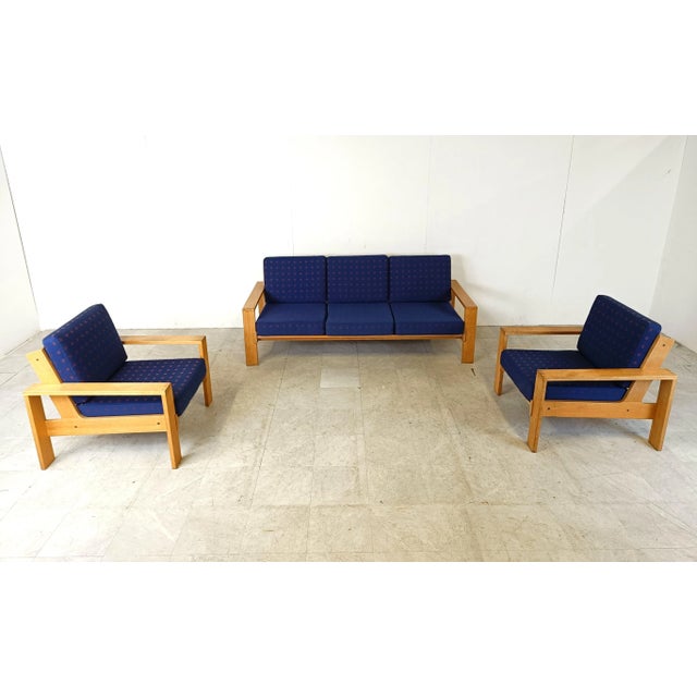 Wood Vintage Scandinavian Sofa Set, 1970s, Set of 3 For Sale - Image 7 of 12