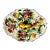 1960s Vintage Majolica Italian Nove Rose Boho Chic Oval Divided Serving Platter With Trompe L’Oeil Peaches Handle For Sale