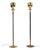 Pair of Art Deco Regency Greek Key Brass Chalice Stiffel Torchiere Floor Lamps Set For Sale