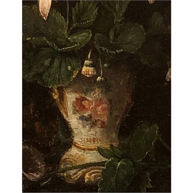 Bouquet of Flowers, 19th Century, Oil Painting on Panel, Framed For Sale - Image 6 of 10