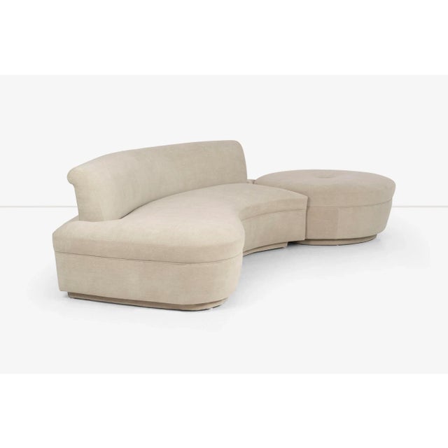 1950s 1950s Adrian Pearsall And/Or Kagan Style Sofa Sectional With Removable Pouf For Sale - Image 5 of 12