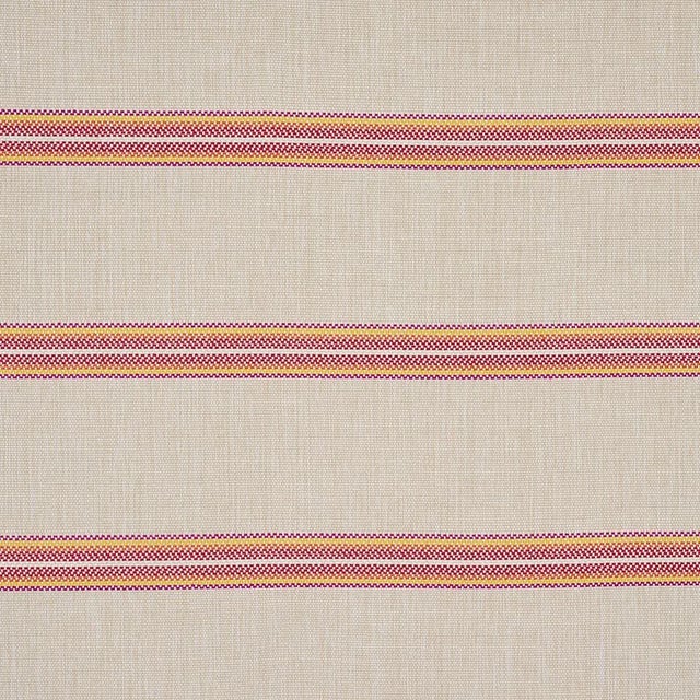 Schumacher Sample - Schumacher Garden Stripe Indoor/Outdoor Fabric in Red For Sale - Image 4 of 4