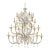 Elegant Huge Ca’ Rezzonico Murano Glass Chandelier With Gold Accents and Leaves For Sale