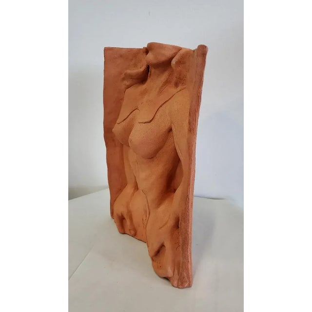 1970s David Segel Sculpture Large Double Sided Curved Terracotta 1970s Signed Both Sides For Sale - Image 5 of 13