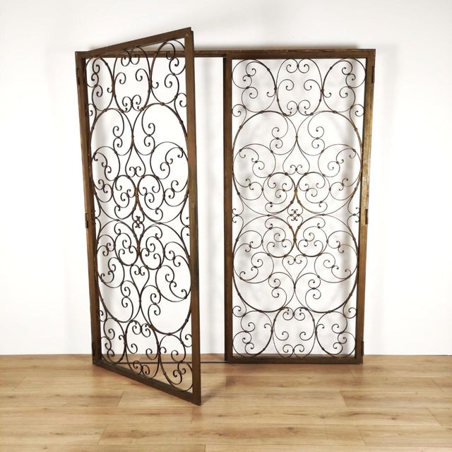Wrought Iron Partition Gate, Italy, 1950s For Sale - Image 11 of 11