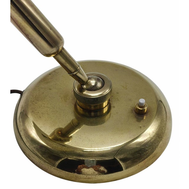 Vintage Brass Table Lamp by Giovanni Michelucci for Lariolux, Italy, 1950s For Sale - Image 6 of 11