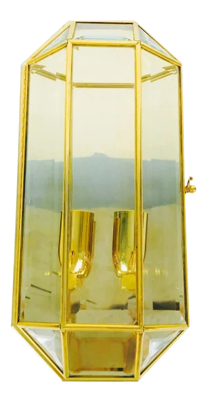 Mid-Century Modern Italian Octagonal Wall Lamp, Italy, 1960s