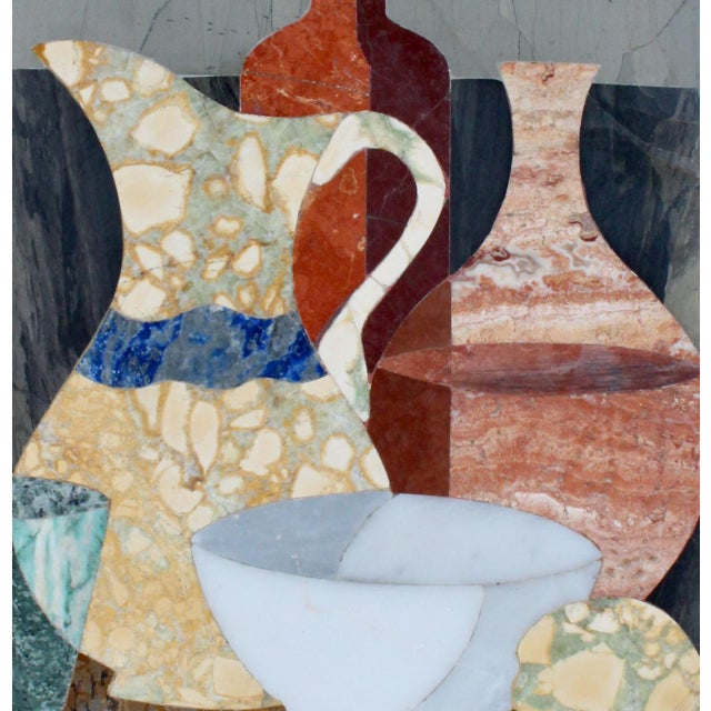 G. Ugolini Pietra Dura Framed Natural Stone Still Life Wall Art, 1950's For Sale - Image 10 of 16