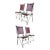 Ilana Goor Handwrought Metal and Leather Dining Chairs For Sale