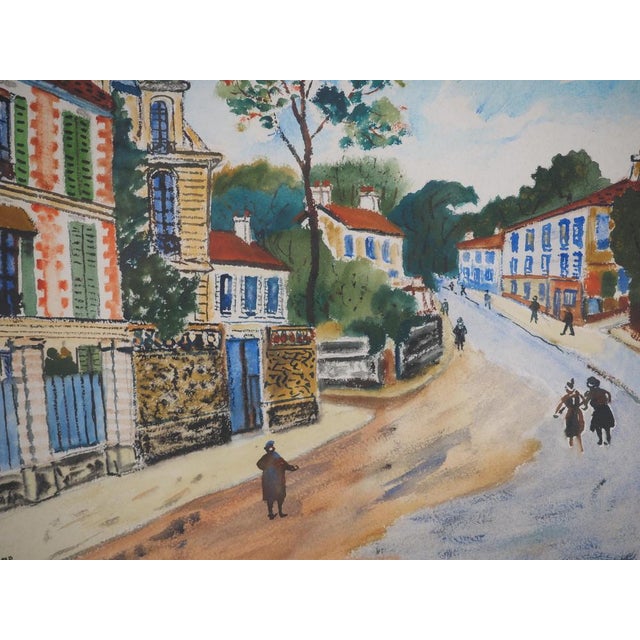 Elisée Maclet, Château in Montmorency, 20th Century, Original Watercolor, Framed For Sale - Image 6 of 11