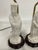 Ceramic Pair of Asian Style Vintage Blank De Chine Porcelain Figural Lamps For Sale - Image 7 of 12